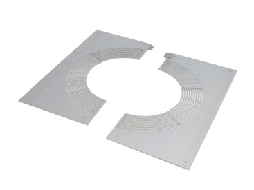 150mm Internal Diameter ICID Plus Ventilated Fire Stop Plate - Two Piece - Rectangular