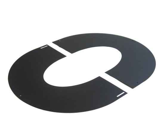 130mm Internal Diameter Nova Angled Cover Ring 10-20 Degrees - Matt Black