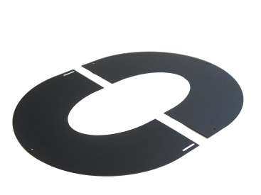 130mm Internal Diameter Nova Angled Cover Ring 10-20 Degrees - Matt Black