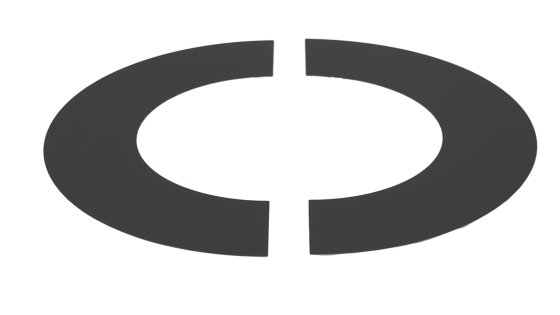 125mm Internal Diameter ICID Plus Two Piece Trim Collar 35-45 Degrees - Black 125mm Internal Diameter ICID Plus Two Piece Trim Collar 35-45 Degrees - Black