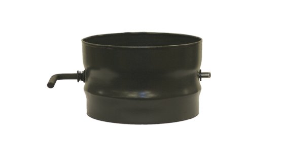 Matt Black Vitreous Enamel 175mm Diameter Damper Pipe Matt Black Vitreous Enamel 175mm Diameter Damper Pipe