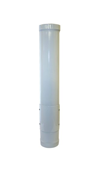 White Vitreous Enamel 125mm Diameter 900mm Pipe With Door White Vitreous Enamel 125mm Diameter 900mm Pipe With Door