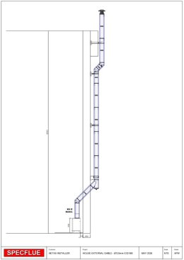 125mm ICID Matt Black House External Gable 8m kit