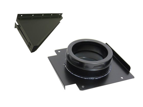 125mm Internal Diameter ICID Plus Wall Support - Matt Black