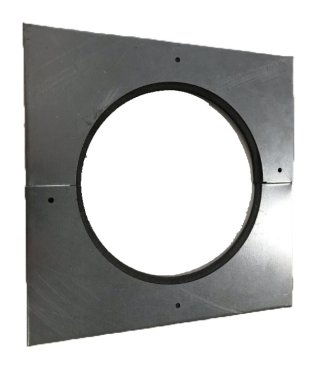 150MM Register Plate Split Collar Square with Gasket Seal
