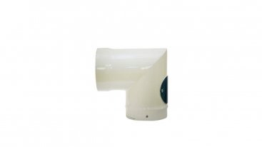 White Vitreous Enamel 100mm Diameter 90 Degree Bend With Door (Mitred)