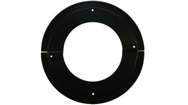 Matt Black Vitreous Enamel 200mm Diameter Split Trim Ring - 90 Degree