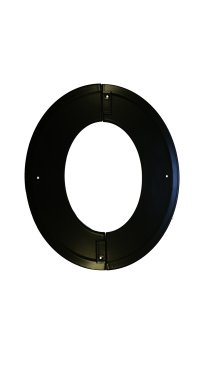 Matt Black Vitreous Enamel 200mm Diameter Angled Trim Ring - 45 Degree