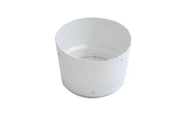 White Vitreous Enamel 125mm Diameter Economy Adaptor To Flexible Liner