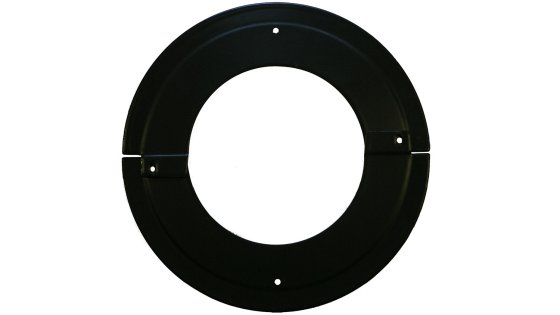 Matt Black Vitreous Enamel 175mm Diameter Split Trim Ring - 90 Degree Matt Black Vitreous Enamel 175mm Diameter Split Trim Ring - 90 Degree