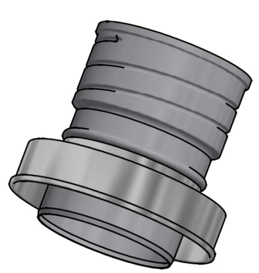 150mm Internal Diameter ICID Plus Screw on Adaptor To Flexible