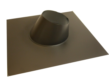 200mm Internal Diameter Nova Adjustable Roof Flashing 5-30 Degrees - Matt Black