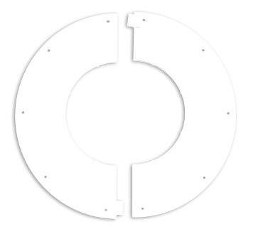 150mm Core 2 Piece Bungalow / Single Storey Firestop in White