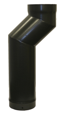 Matt Black Vitreous Enamel 150mm Diameter Offset Section