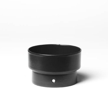 Matt Black Vitreous Enamel 200mm Diameter Cut Length Adaptor
