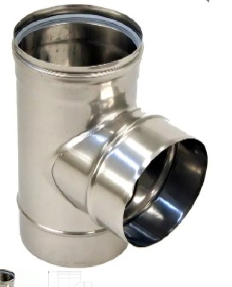 200mm Schiedel ME 87 Degree Tee