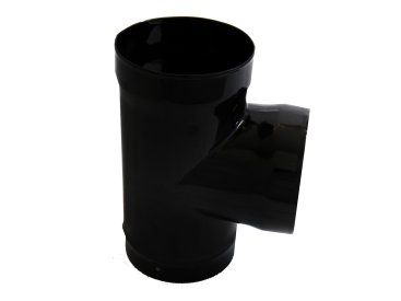 Gloss Black Vitreous Enamel 200mm Diameter 90 Degree Stabiliser Tee