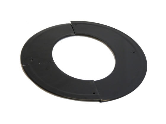 Gloss Black Vitreous Enamel 125mm Diameter 45 Degree Angled Ceiling Trim Ring