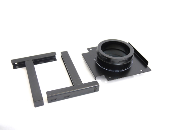 125mm Internal Diameter ICID Adjustable Wall Support - 100mm Stand Off - Matt Black 125mm Internal Diameter ICID Adjustable Wall Support - 100mm Stand Off - Matt Black