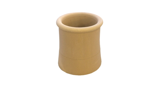 200MM Internal Diameter - 300MM High - Roll Top Tapered - Buff