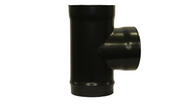 Matt Black Vitreous Enamel 175mm Diameter 90 Degree Stabiliser Tee