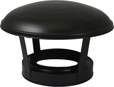 200mm Internal Diameter Nova Rain Cap Terminal - Matt Black