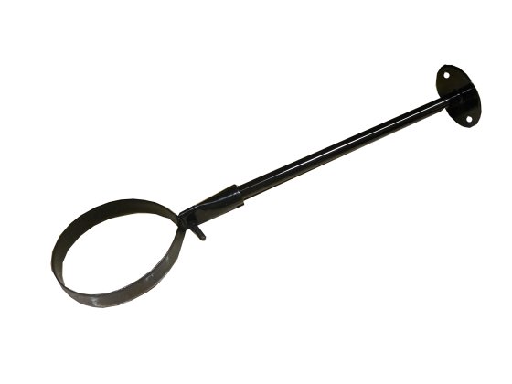 Gloss Black Vitreous Enamel 100mm Diameter Pole Extension Wall Band Gloss Black Vitreous Enamel 100mm Diameter Pole Extension Wall Band