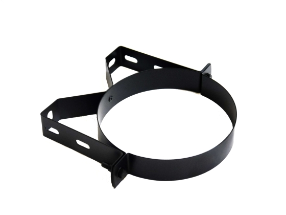 130mm Internal Diameter Nova Wall Band - Stainless Steel - 50mm Stand Off - Matt Black