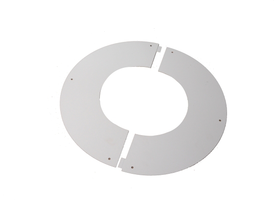 150mm Internal Diameter ICID Plus Bungalow Round Fire Stop - Two Piece - White