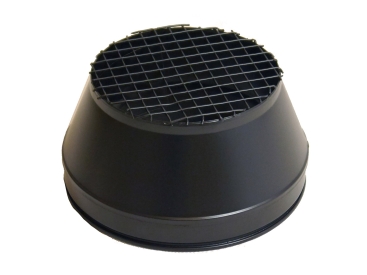 150mm Internal Diameter Nova Top Stub With Mesh - Matt Black