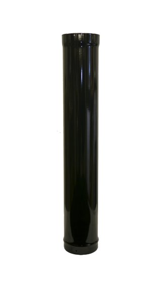 Gloss Black Vitreous Enamel 150mm Diameter 900mm Pipe