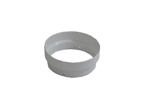 White Vitreous Enamel 125mm Diameter Cut Length Adaptor White Vitreous Enamel 125mm Diameter Cut Length Adaptor