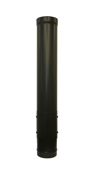 Matt Black Vitreous Enamel 150mm Diameter 1000mm Pipe With Door Matt Black Vitreous Enamel 150mm Diameter 1000mm Pipe With Door